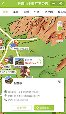 锡林郭勒景区手绘地图智慧导览和语音结合，让景区“活”起来